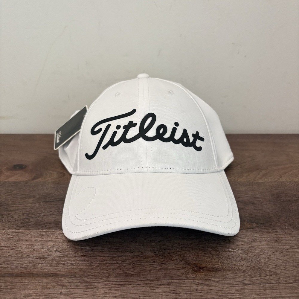 Titleist Players Performance Ball Marker Hat White Magnet Moisture Wicking NEW